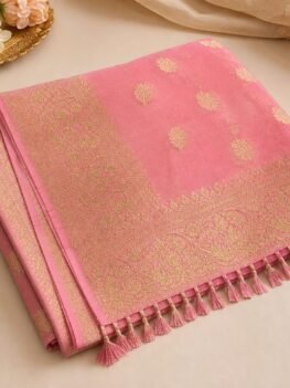 KashiFab Banarasi silk dupatta online — gold zari border