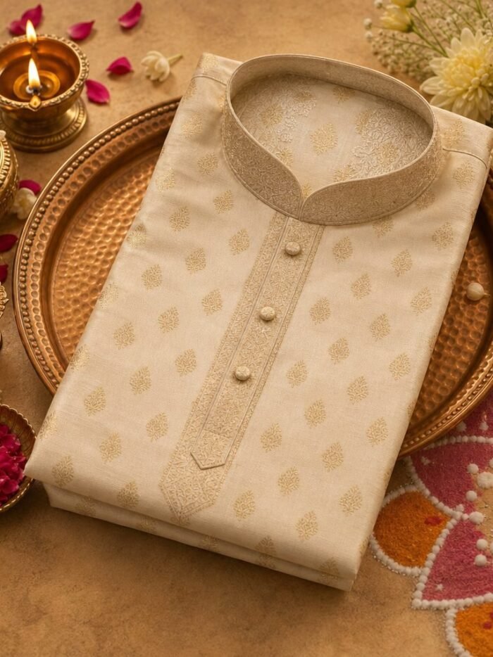 KashiFab kurta fabric banarasi silk menswear KashiFab Banarasi kurta fabric online - menswear silk from Varanasi