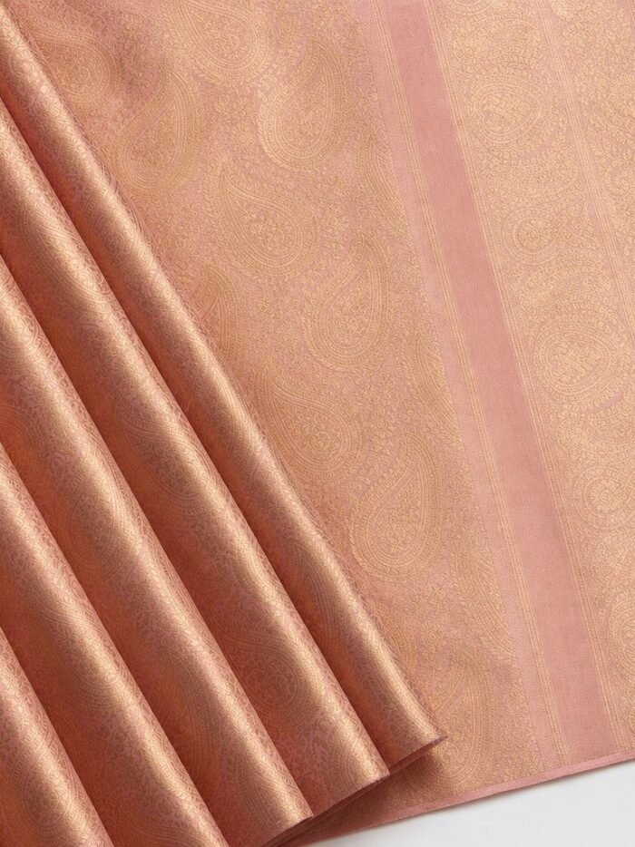 KashiFab tanchoi silk fabric paisley KashiFab tanchoi silk fabric online — classic paisley Banaras