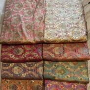 KashiFab kimkhab brocade fabric yardage - Banarasi silk fabric wholesale metre