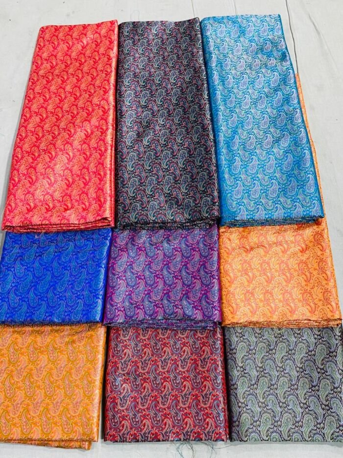 1 KashiFab tanchoi fabric yardage - Banarasi silk fabric design wholesale