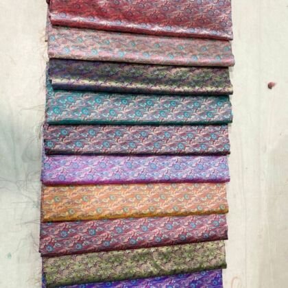 KashiFab tanchoi fabric yardage - Banarasi silk fabric design wholesale
