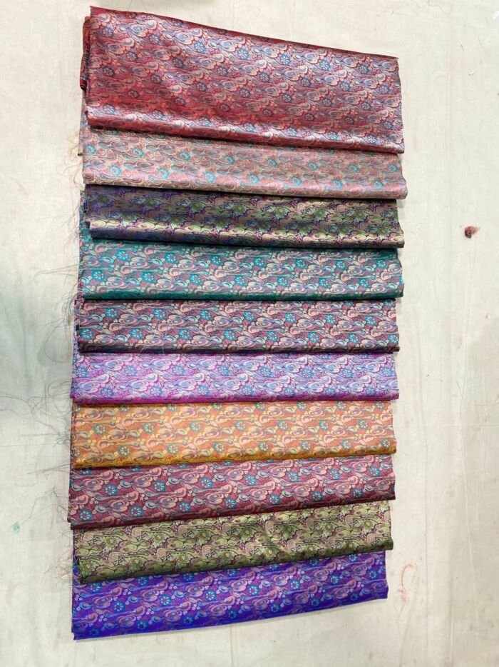 10 KashiFab tanchoi fabric yardage - Banarasi silk fabric design wholesale