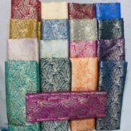 KashiFab satin brocade fabric yardage - Banarasi silk fabric design wholesale