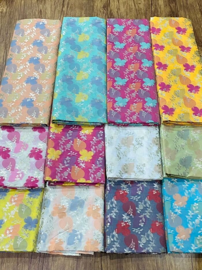 KashiFab rangkat brocade fabric yardage - Banarasi silk fabric design wholesale