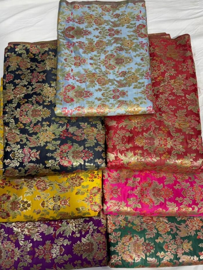 KashiFab kimkhab fabric yardage - Banarasi silk fabric design wholesale