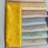 KashiFab satin brocade fabric yardage - Banarasi silk fabric design wholesale