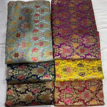 KashiFab kimkhab fabric yardage - Banarasi silk fabric design wholesale