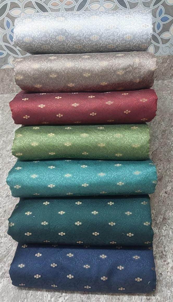 11 KashiFab powerloom fabrics fabric yardage - Banarasi silk fabric design wholesale