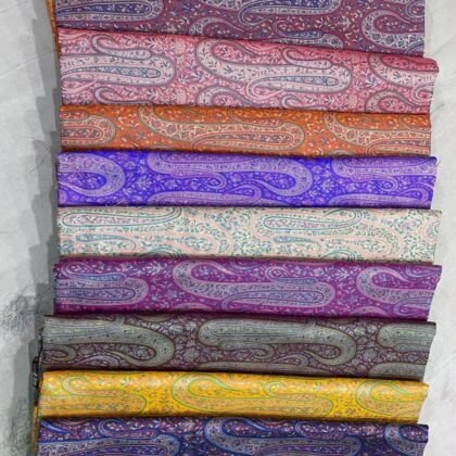 KashiFab tanchoi fabric yardage - Banarasi silk fabric design wholesale