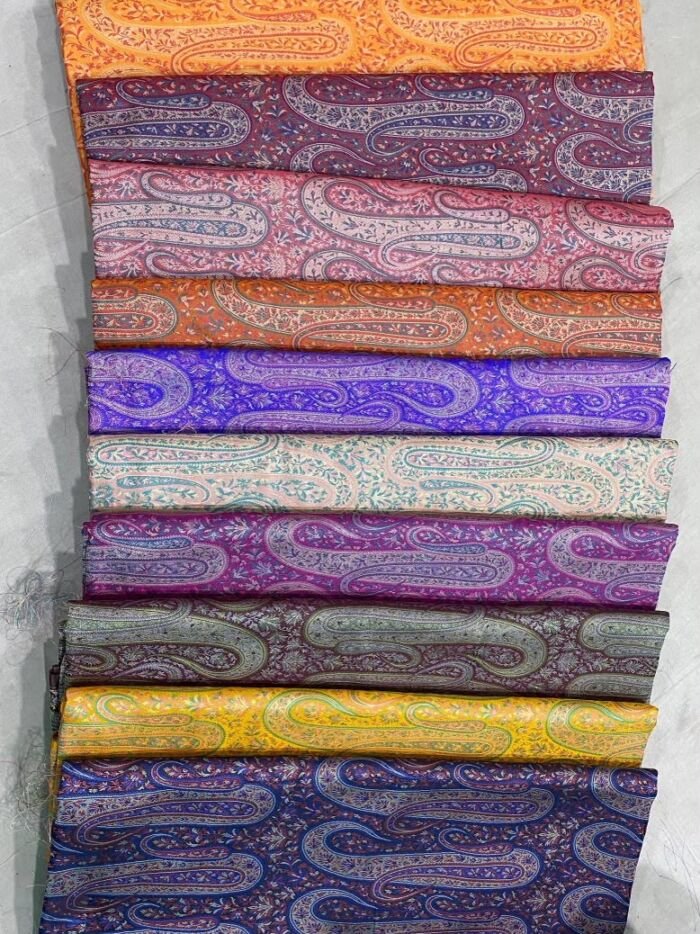 11 KashiFab tanchoi fabric yardage - Banarasi silk fabric design wholesale