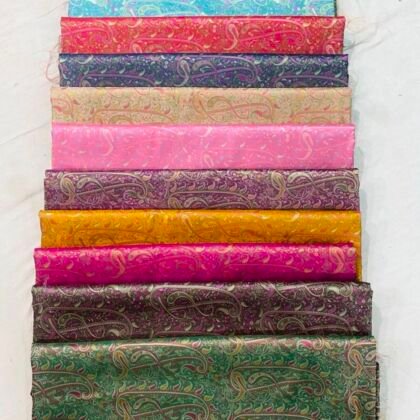KashiFab tanchoi fabric yardage - Banarasi silk fabric design wholesale