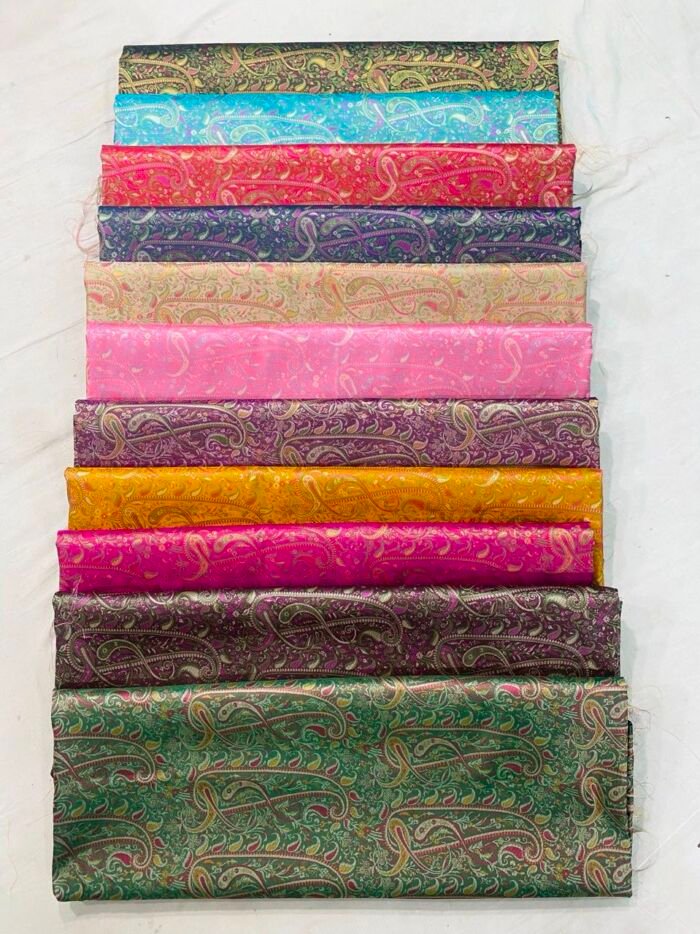 12 KashiFab tanchoi fabric yardage - Banarasi silk fabric design wholesale