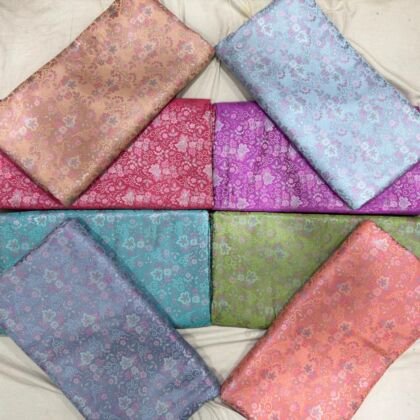 KashiFab jamavar fabric yardage - Banarasi silk fabric design wholesale