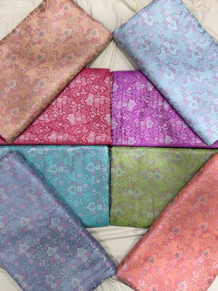 12 KashiFab jamavar fabric yardage - Banarasi silk fabric design wholesale