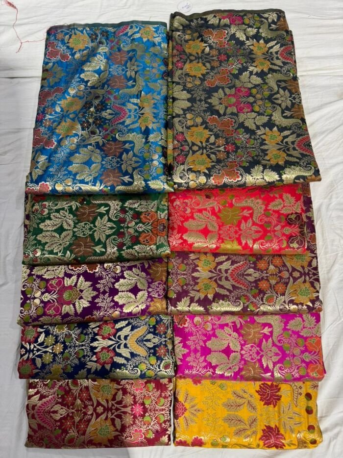 12 KashiFab kimkhab fabric yardage - Banarasi silk fabric design wholesale