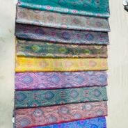 KashiFab tanchoi fabric yardage - Banarasi silk fabric design wholesale