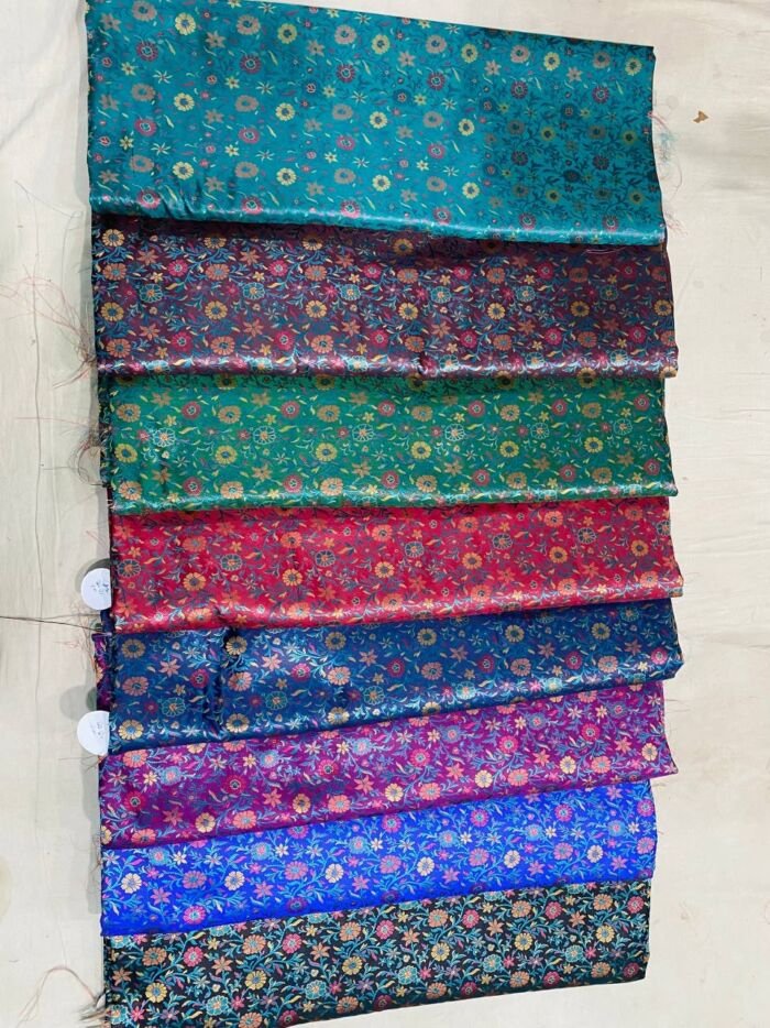 KashiFab tanchoi fabric yardage - Banarasi silk fabric design wholesale