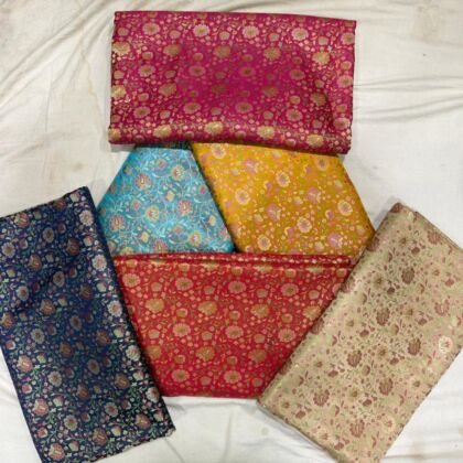 KashiFab jamavar fabric yardage - Banarasi silk fabric design wholesale