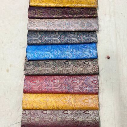 KashiFab tanchoi fabric yardage - Banarasi silk fabric design wholesale