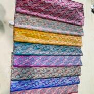 KashiFab tanchoi fabric yardage - Banarasi silk fabric design wholesale