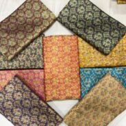 KashiFab jamavar fabric yardage - Banarasi silk fabric design wholesale