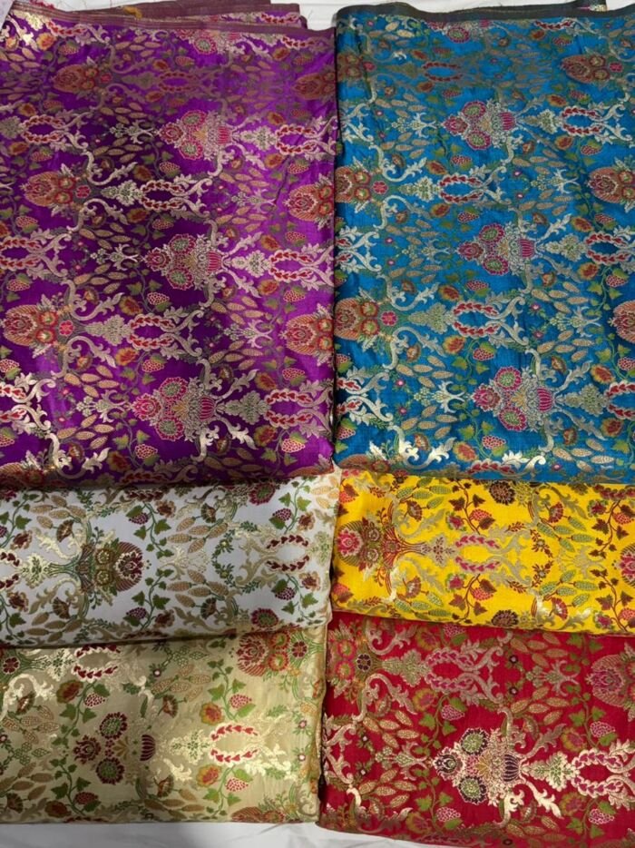 KashiFab kimkhab fabric yardage - Banarasi silk fabric design wholesale