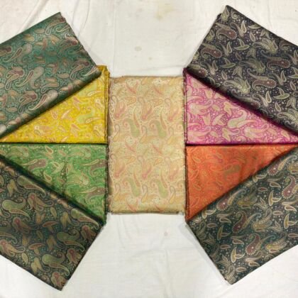 KashiFab jamavar fabric yardage - Banarasi silk fabric design wholesale