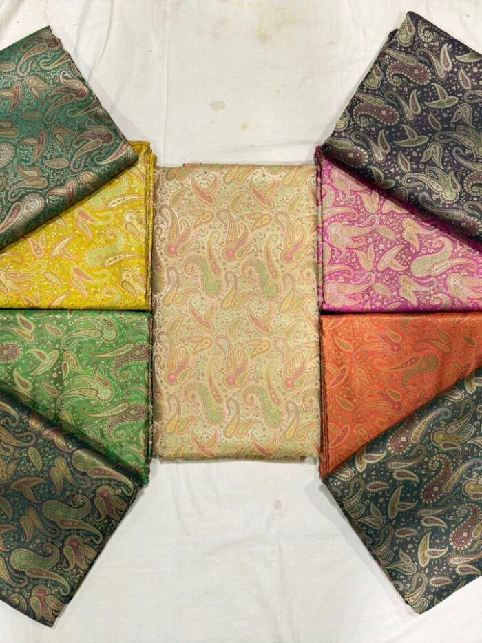 KashiFab jamavar fabric yardage - Banarasi silk fabric design wholesale