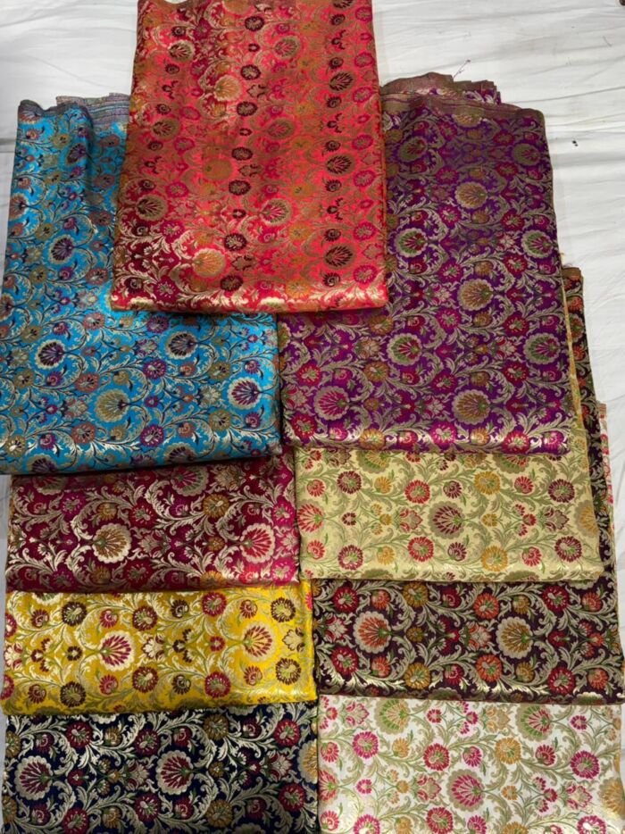 KashiFab kimkhab fabric yardage - Banarasi silk fabric design wholesale