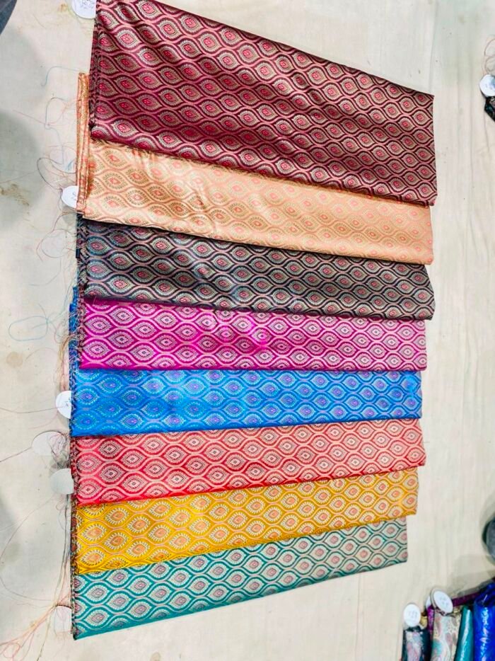 4 KashiFab tanchoi fabric yardage - Banarasi silk fabric design wholesale