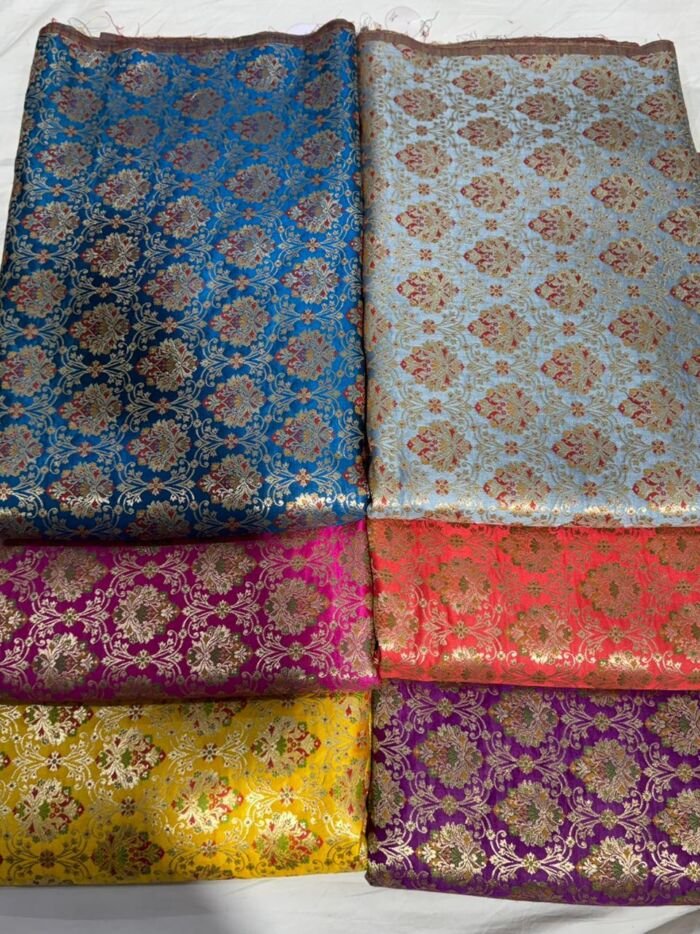 5 KashiFab kimkhab fabric yardage - Banarasi silk fabric design wholesale