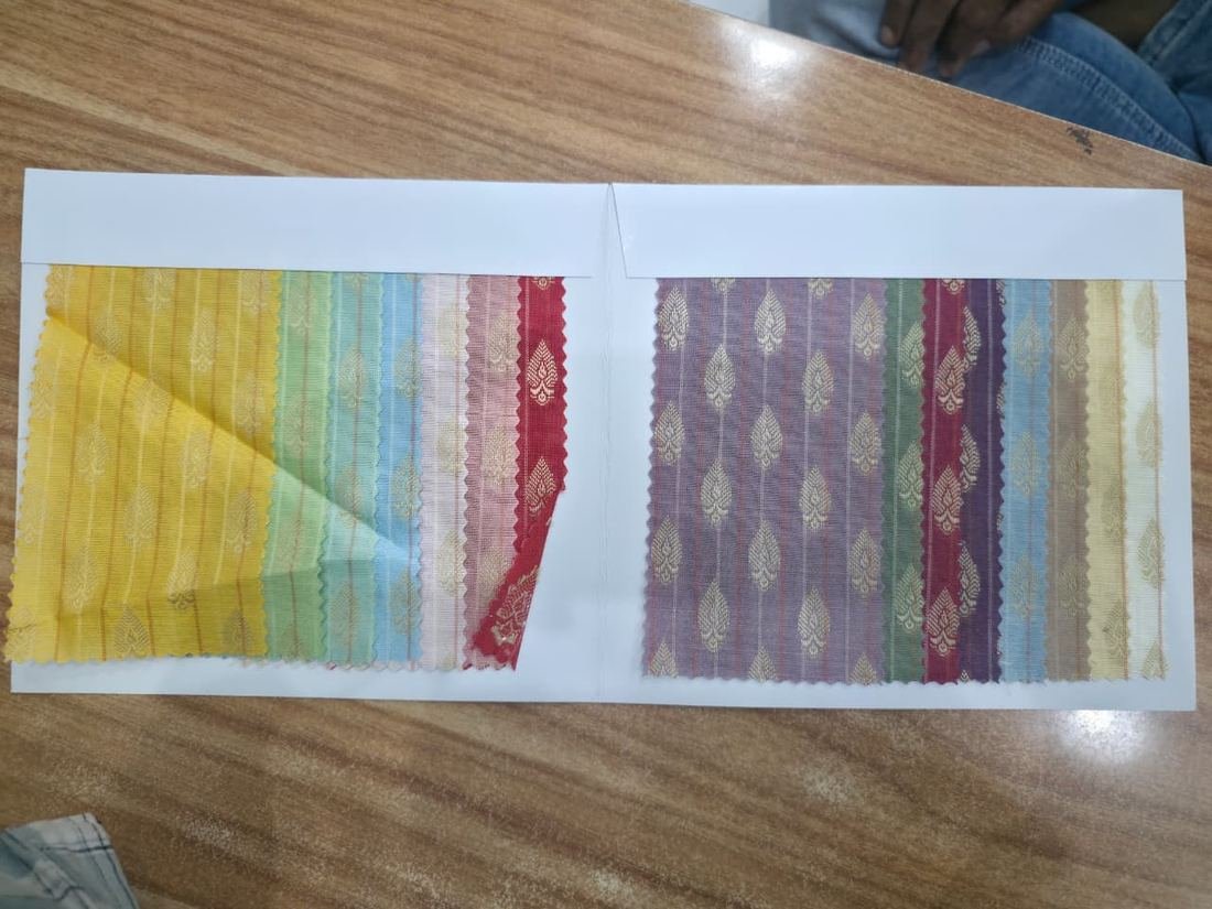 KashiFab Assorted Fabric Folders fabric swatch sample wholesale from Varanasi - authentic Banarasi silk