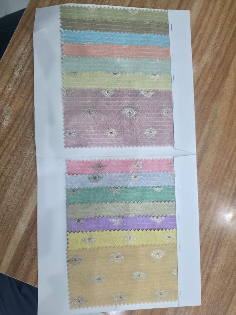 KashiFab Assorted Fabric Folders fabric swatch sample wholesale from Varanasi - authentic Banarasi silk