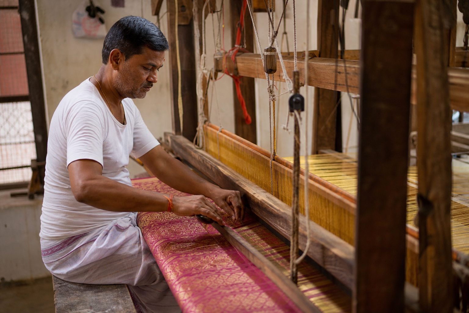 KashiFab Banarasi handloom weaver in Varanasi for India wholesale supply