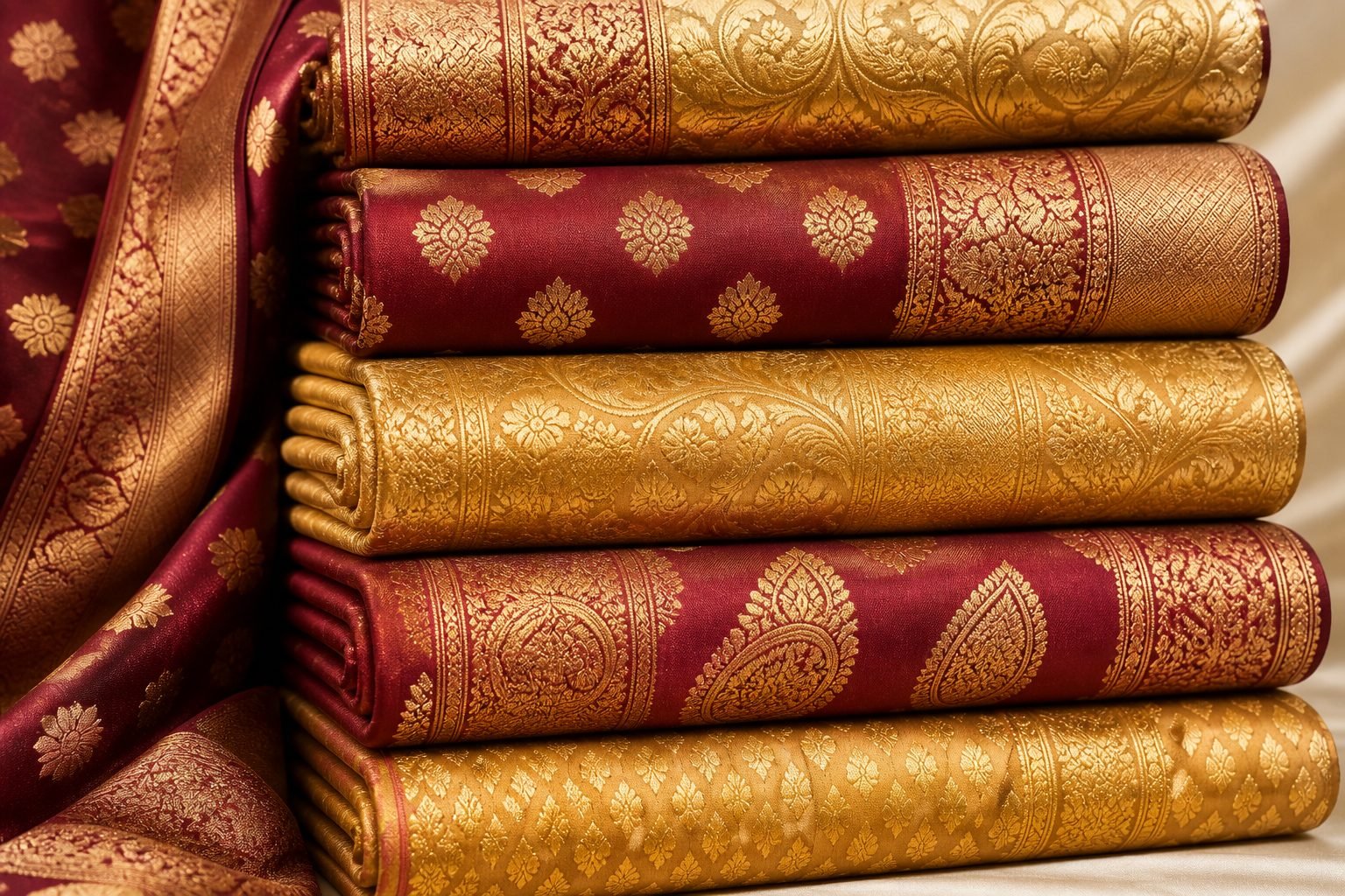 KashiFab Banarasi silk fabric bolts for India B2B partners