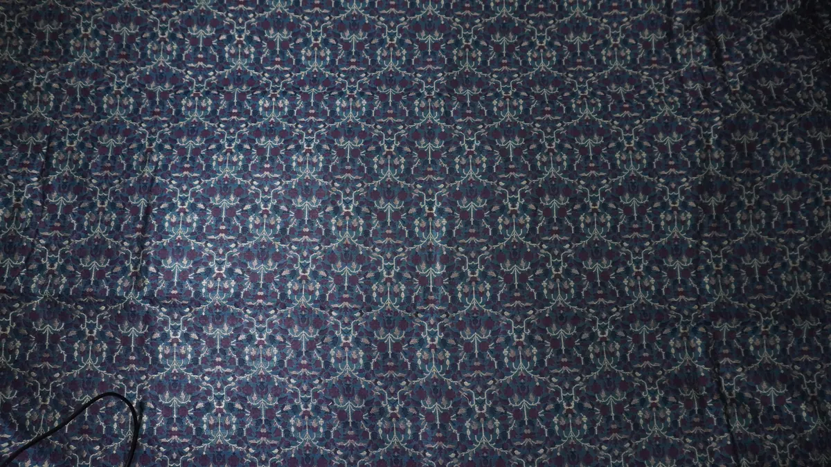 KashiFab_banarasi_fancy_yarn_viscose_jacquard_cho_u03_navy_01 KashiFab Banarasi Fancy Yarn Viscose Jacquard Navy fabric wholesale Varanasi