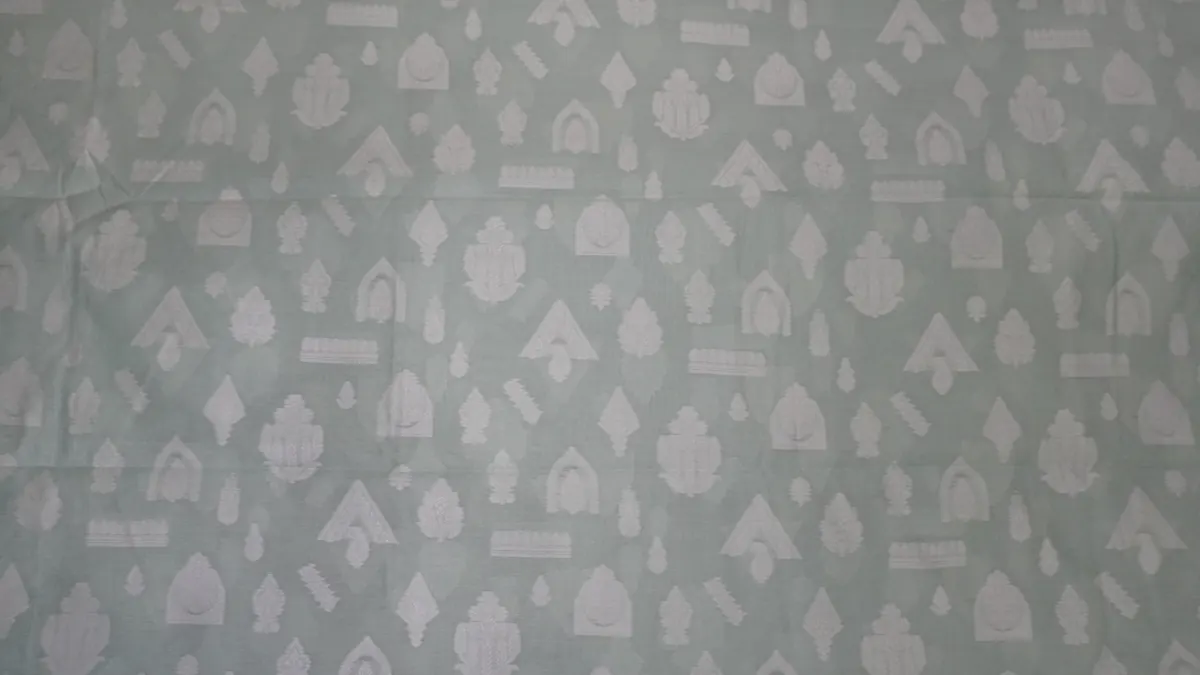 KashiFab_banarasi_fancy_yarn_viscose_jacquard_cho_u09_grey_01 KashiFab Banarasi Fancy Yarn Viscose Jacquard Grey fabric wholesale Varanasi