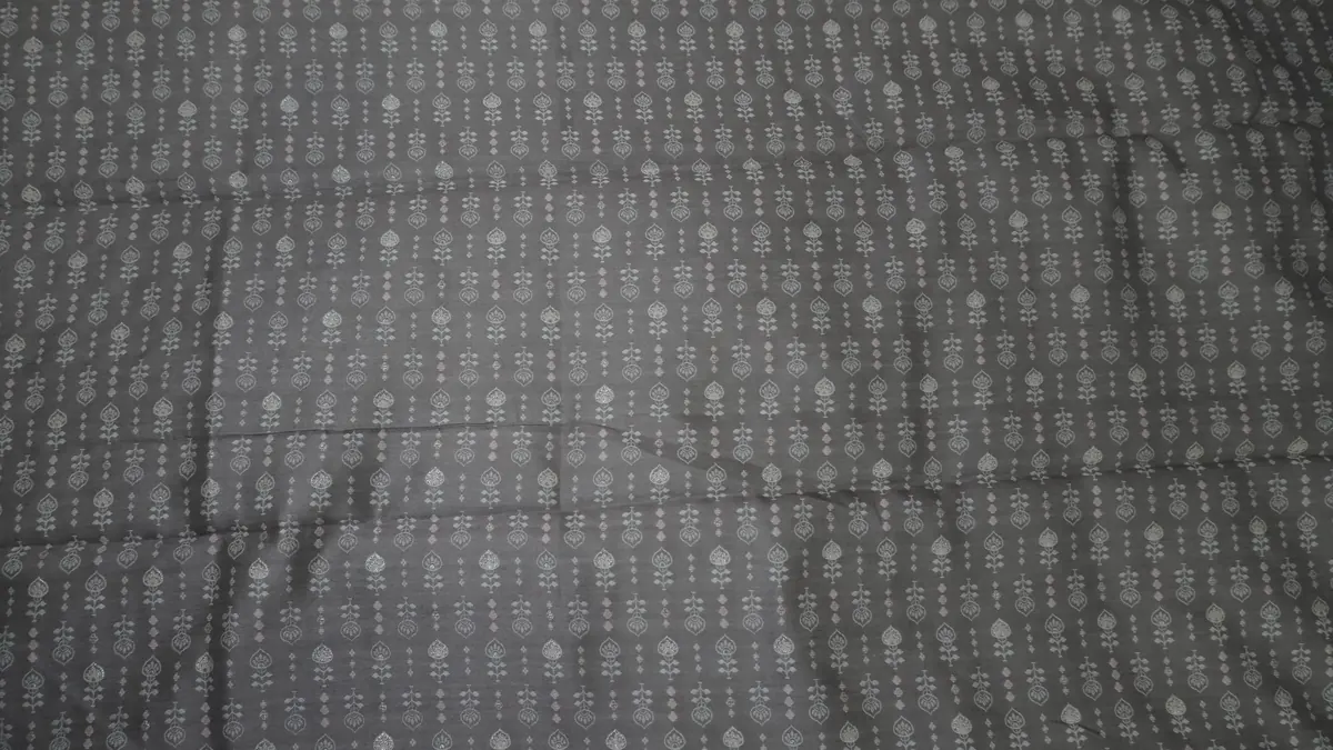 KashiFab_banarasi_fancy_yarn_viscose_jacquard_cho_u12_charcoal_01 KashiFab Banarasi Fancy Yarn Viscose Jacquard Charcoal fabric wholesale Varanasi