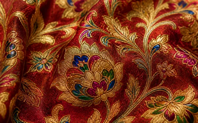 KashiFab Banarasi meenakari colour inlay zari detail
