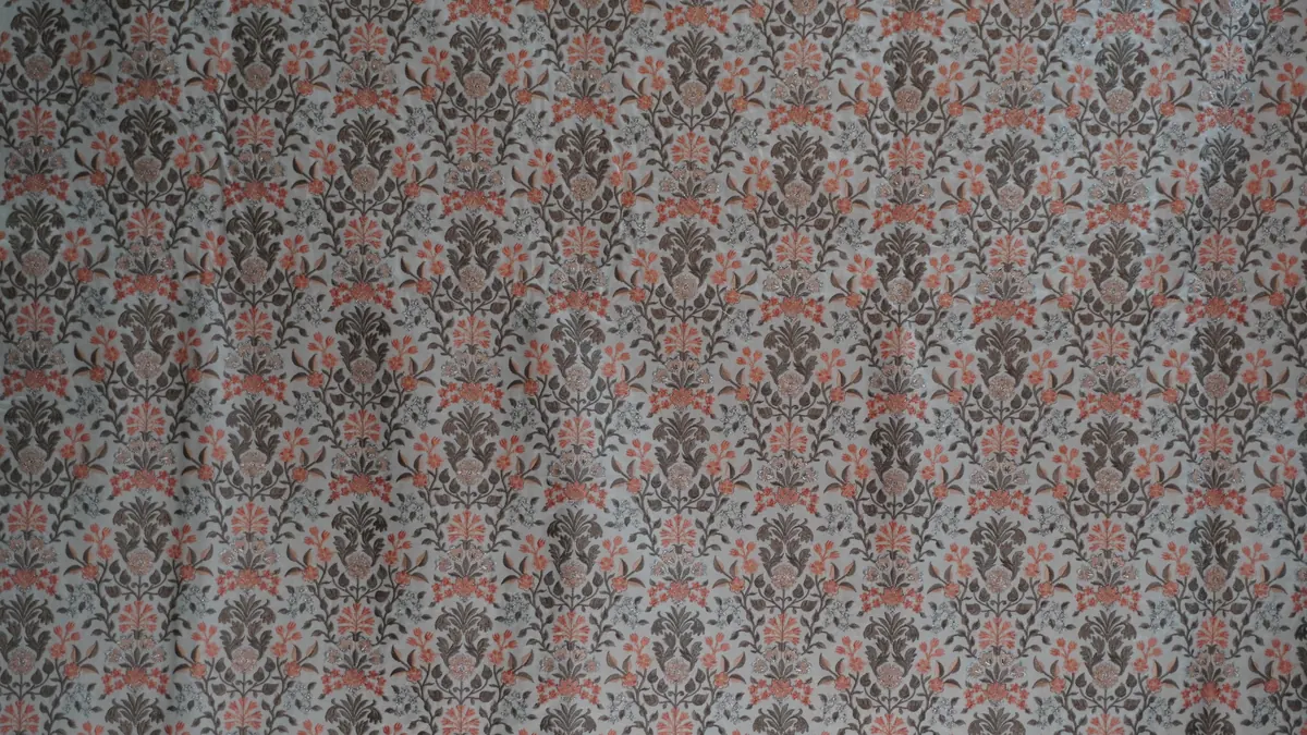 KashiFab Banarasi Heritage Embroidery Fabric Charcoal fabric wholesale Varanasi