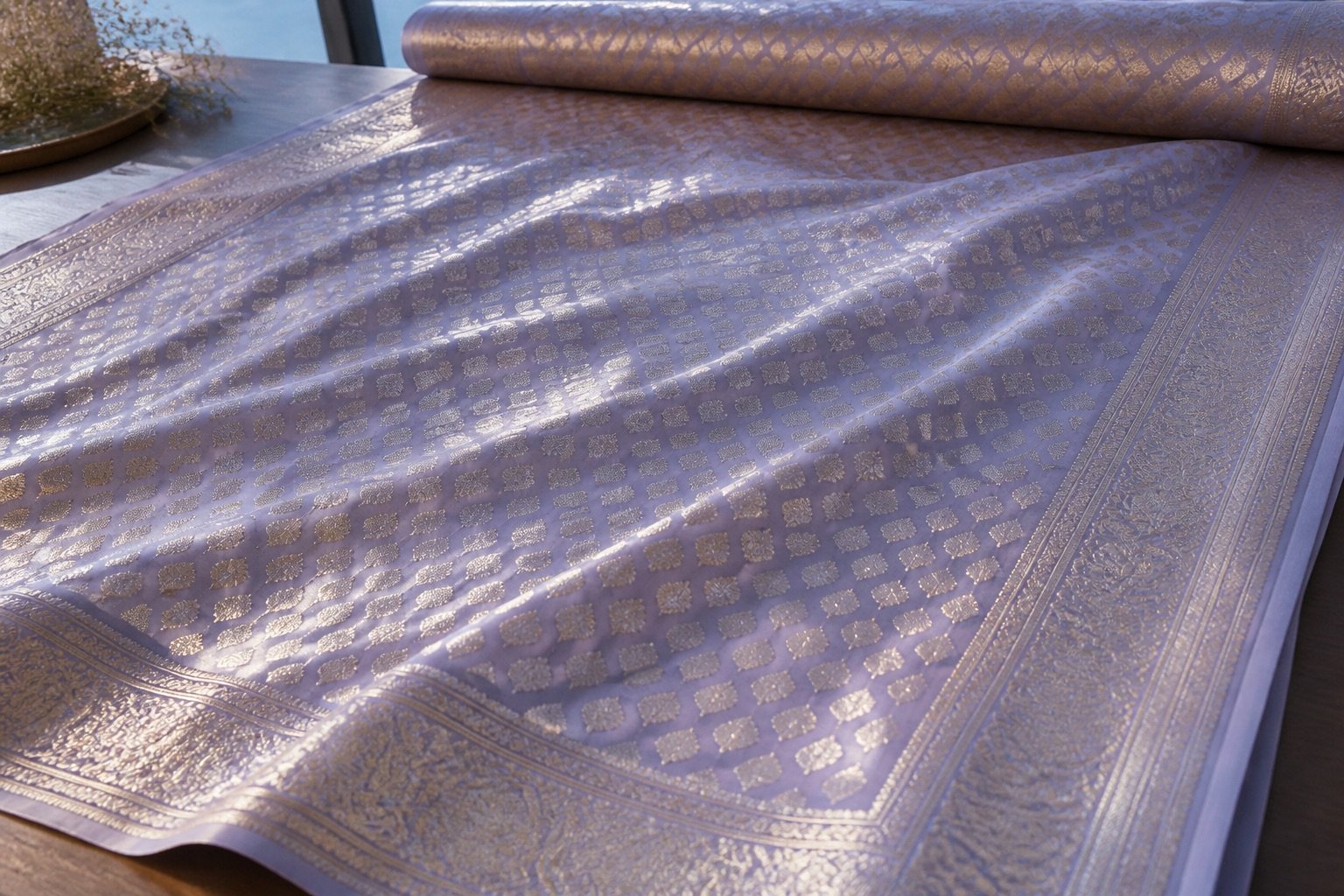KashiFab Banarasi Katan Silk Fabric