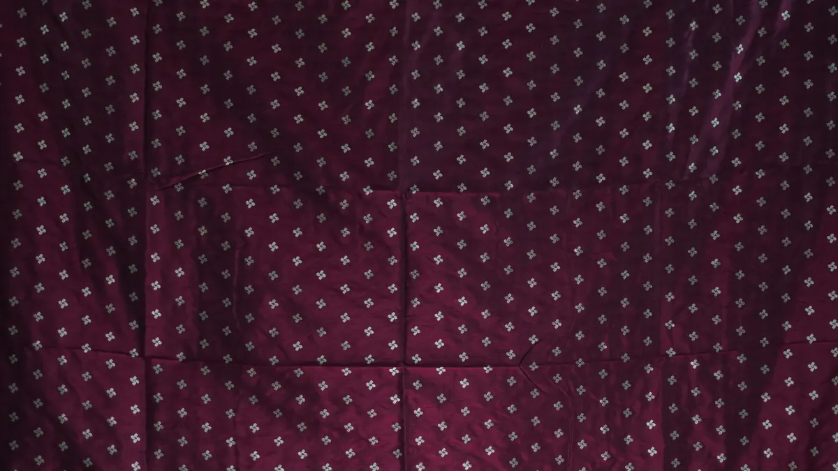 KashiFab_banarasi_katan_spun_meena_brocade_cho_d36_wine_01 KashiFab Banarasi Katan Spun Meena Brocade Wine fabric wholesale Varanasi