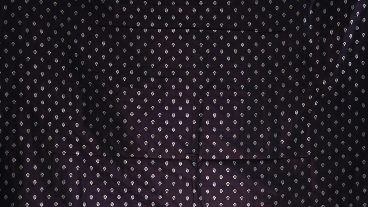 KashiFab_banarasi_katan_spun_meena_brocade_cho_u0275_black_01 KashiFab Banarasi Katan Spun Meena Brocade Black fabric wholesale Varanasi