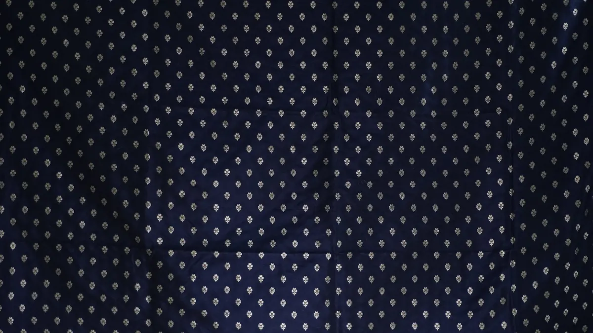 KashiFab_banarasi_katan_spun_meena_brocade_cho_u0277_black_01 KashiFab Banarasi Katan Spun Meena Brocade Black fabric wholesale Varanasi