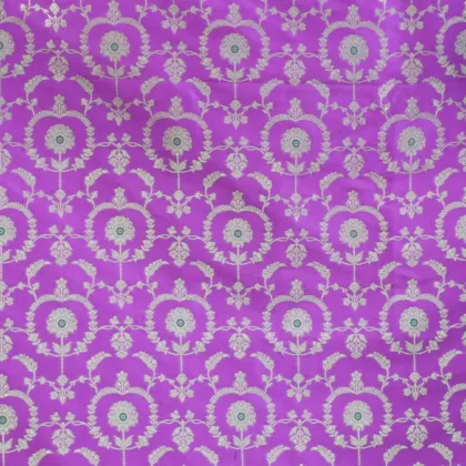 KashiFab Banarasi Kimkhab Brocade Purple fabric wholesale Varanasi