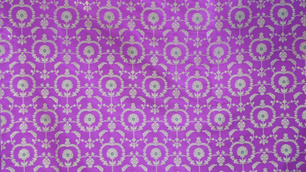KashiFab_banarasi_kimkhab_brocade_cho_u04_purple_01 KashiFab Banarasi Kimkhab Brocade Purple fabric wholesale Varanasi
