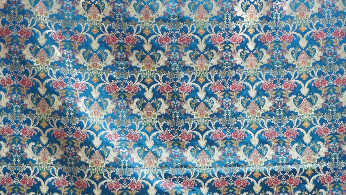 KashiFab_banarasi_kimkhab_brocade_cho_u06_navy_01 KashiFab Banarasi Kimkhab Brocade Navy fabric wholesale Varanasi