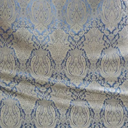 KashiFab Banarasi Kimkhab Brocade Charcoal fabric wholesale Varanasi