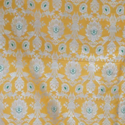 KashiFab Banarasi Kimkhab Brocade Rust fabric wholesale Varanasi
